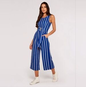 Stripe Crop Jumpsuit